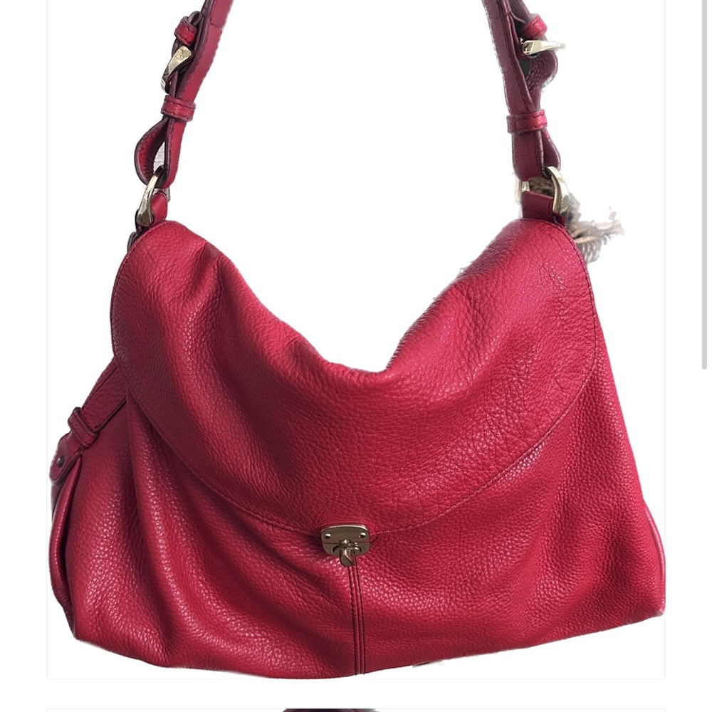Banana republic, coral/red shoulder/crossbody bag.